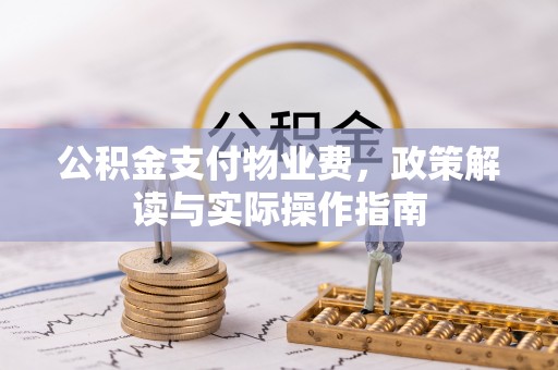 莿桐公积金支付物业费，政策解读与实际操作指南