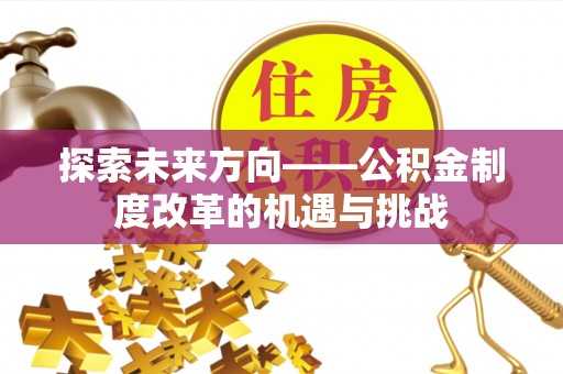 莿桐探索未来方向——公积金制度改革的机遇与挑战
