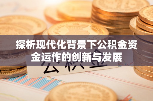 莿桐探析现代化背景下公积金资金运作的创新与发展