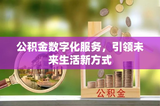 莿桐公积金数字化服务，引领未来生活新方式