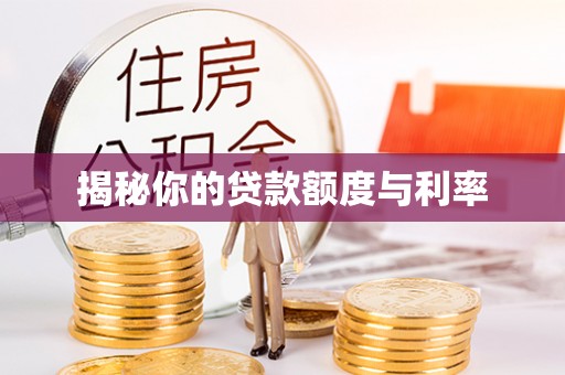 莿桐揭秘你的贷款额度与利率