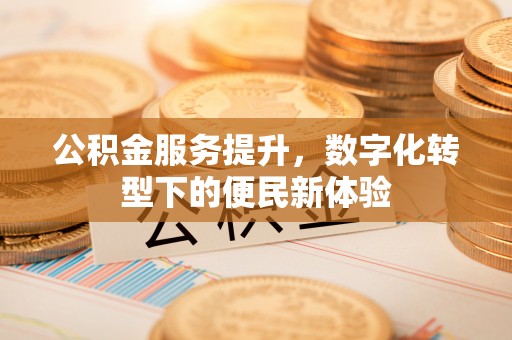 莿桐公积金服务提升，数字化转型下的便民新体验