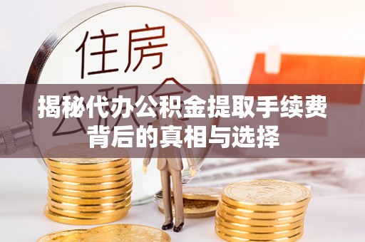 莿桐揭秘代办公积金提取手续费背后的真相与选择